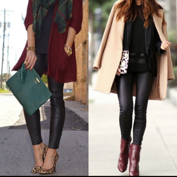 Pants - LAST PAIR⭐HIGH WAISTED FAUX LEATHER LEGGINGS